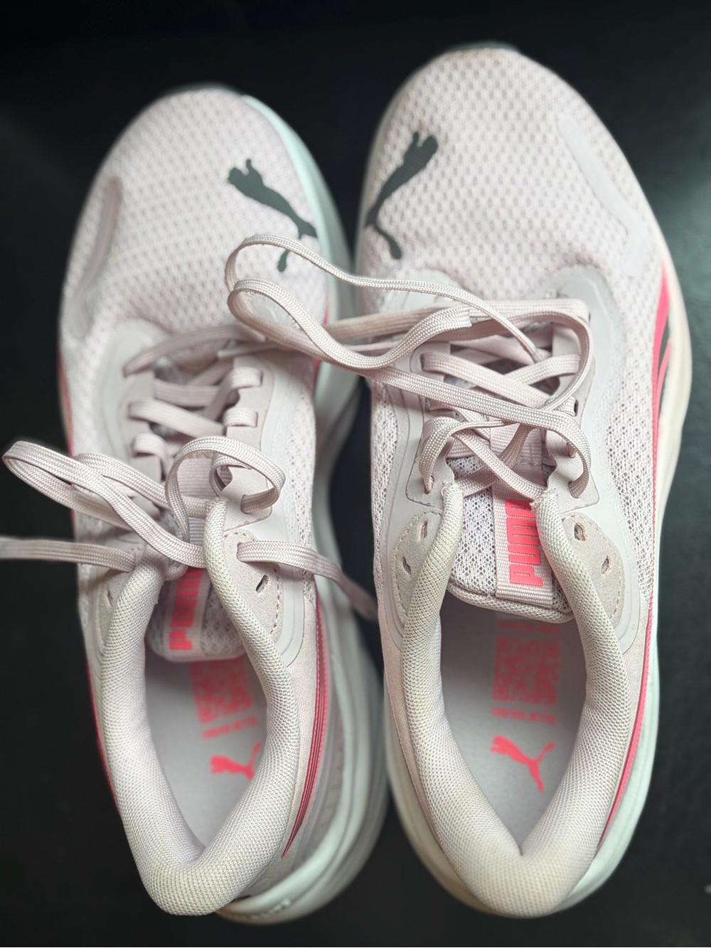 Puma Women's Running Sneakers - Light Pink with Coral Accents